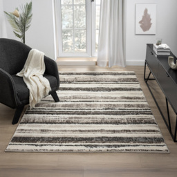 Desire Rugs Eleanor Mocha Striped Embossed Rug 120 x 170cm - Size: 170 x 120 x 2cm - Brown - Wilko - thumbnail 6