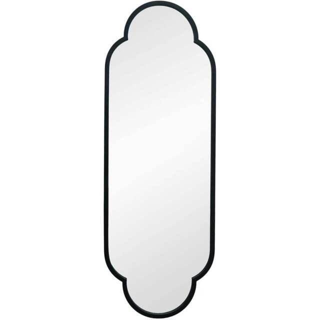 MirrorOutlet The Duplici Black Metal Double Arched Oval Wall Mirror 150 x 52cm - Wilko - image 1