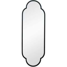 MirrorOutlet The Duplici Black Metal Double Arched Oval Wall Mirror 150 x 52cm - Wilko - thumbnail 1