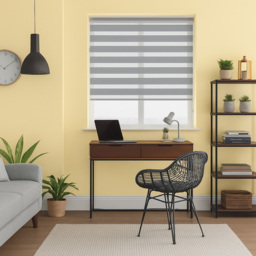 New Edge Blinds Silver Day and Night Zebra Roller Blind 140cm - Size: W 140cm x D 5cm - Wilko - thumbnail 5