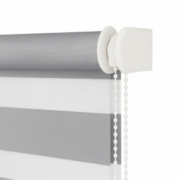 New Edge Blinds Silver Day and Night Zebra Roller Blind 140cm - Size: W 140cm x D 5cm - Wilko - thumbnail 4