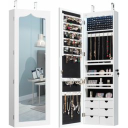 Costway White Mirror with Wall Mounted Cabinet 37 x 121cm - Size: 132 x 43cm - Wilko - thumbnail 4