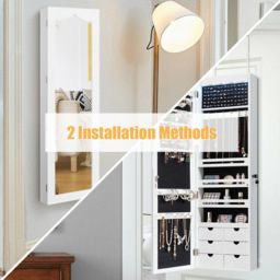 Costway White Mirror with Wall Mounted Cabinet 37 x 121cm - Size: 132 x 43cm - Wilko - thumbnail 6