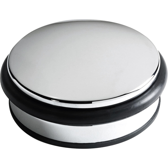 Select Polished Chrome Door Weight 100mm - Size: 10 x 10 x 4cm - Silver - Wilko - image 1