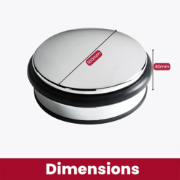 Select Polished Chrome Door Weight 100mm - Size: 10 x 10 x 4cm - Silver - Wilko - thumbnail 4