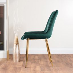 Furniturebox Tavolo Cesano 6 Seater Dining Set Gold and Green - Grey - Wilko - thumbnail 5