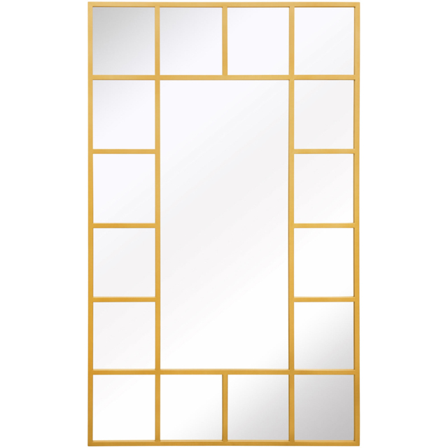MirrorOutlet The Genestra Gold Modern Wall and Leaner Garden Mirror 180 x 110cm - Size: 180 x 110 x 3cm - Wilko - image 1