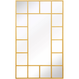 MirrorOutlet The Genestra Gold Modern Wall and Leaner Garden Mirror 180 x 110cm - Size: 180 x 110 x 3cm - Wilko - thumbnail 1
