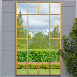 MirrorOutlet The Genestra Gold Modern Wall and Leaner Garden Mirror 180 x 110cm - Size: 180 x 110 x 3cm - Wilko - thumbnail 3