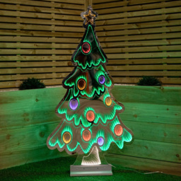 Samuel Alexander Multicolour LED Light Up Christmas Tree Infinity Xmas Decoration 4ft - Wilko - thumbnail 3