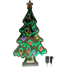Samuel Alexander Multicolour LED Light Up Christmas Tree Infinity Xmas Decoration 4ft - Wilko