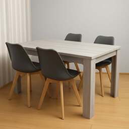Portland Kosy Koala 4 Seater Modern Dining Set Grey - Wilko - thumbnail 5