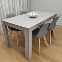 Portland Kosy Koala 4 Seater Modern Dining Set Grey - Wilko