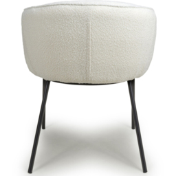 Shankar Lola Set of 2 White Boucle Dining Chair - Wilko - thumbnail 7