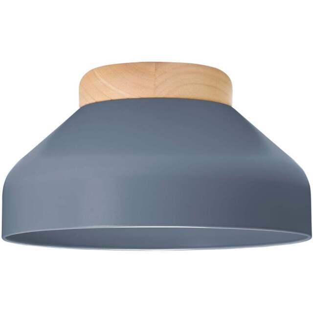 Happy Homewares Charcoal Grey Contemporary Scandinavian Designed Semi Flush Ceiling Light - Size: 18 x 30 x 30cm - Wilko - image 1