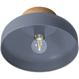 Happy Homewares Charcoal Grey Contemporary Scandinavian Designed Semi Flush Ceiling Light - Size: 18 x 30 x 30cm - Wilko - thumbnail 4