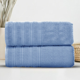 Velosso Hampi Cotton Blue Bath Sheet Set of 2 - Wilko - thumbnail 3