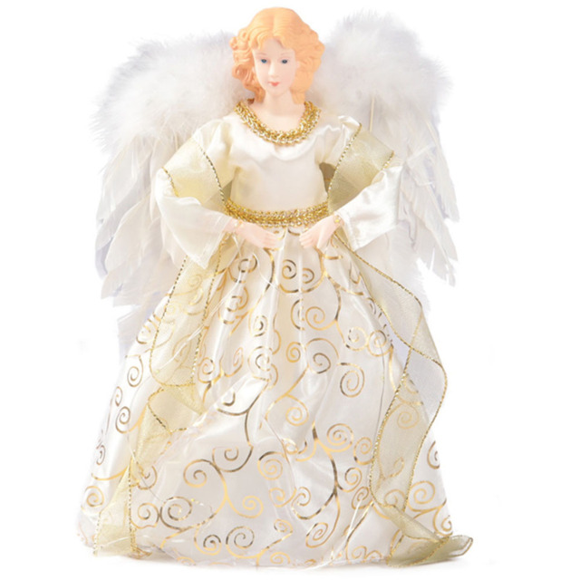 Living and Home Gold Angel Christmas Tree Topper with Lights - Size: 18 x 32 x 6cm - Wilko - image 1