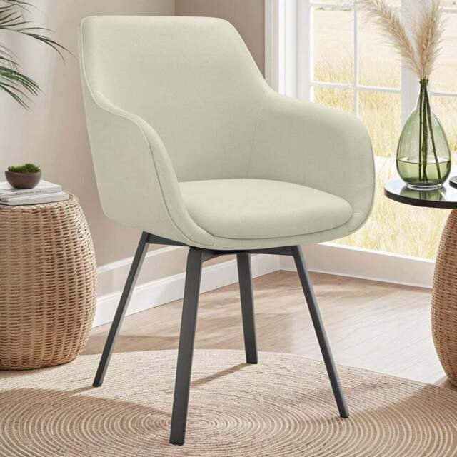 tectake Alicon Set of 4 Greige Dining Chair - Grey - Wilko - image 1