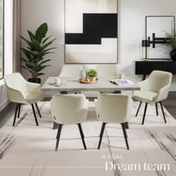 tectake Alicon Set of 4 Greige Dining Chair - Grey - Wilko - thumbnail 5