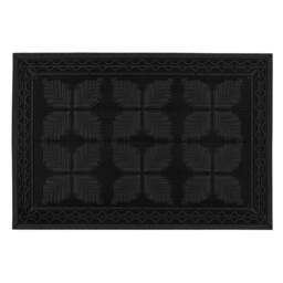 JVL Linden Rubber Scraper Doormat 40 x 60cm - Black - JVL Homewares - Wilko - thumbnail 1