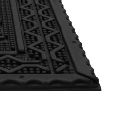 JVL Linden Rubber Scraper Doormat 40 x 60cm - Black - JVL Homewares - Wilko - thumbnail 5