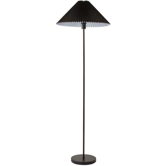 ValueLights Akira Black Pleated Shade LED Floor Lamp - Size: 156 x 53 x 5.3cm - Wilko - image 1