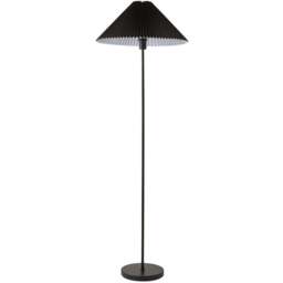 ValueLights Akira Black Pleated Shade LED Floor Lamp - Size: 156 x 53 x 5.3cm - Wilko - thumbnail 1