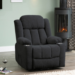 Artemis Home Redding Dark Grey Massage and Heat Dual Motor Electric Lift Assist Recliner Chair - Size: Single - Wilko - thumbnail 5