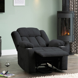 Artemis Home Redding Dark Grey Massage and Heat Dual Motor Electric Lift Assist Recliner Chair - Size: Single - Wilko - thumbnail 4