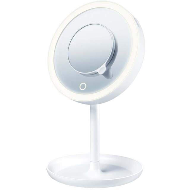 Beurer White Illuminated Vanity Mirror - Size: 24 x 24cm - Wilko - image 1