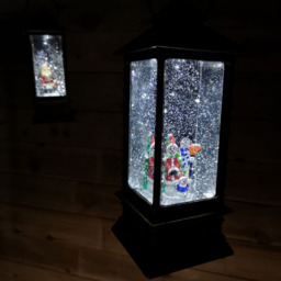 Samuel Alexander Snowman Scene Antique Effect Christmas Water Spinner Lantern 27cm - Size: 27 x 10 x 10cm - Bronze - Wilko - thumbnail 7