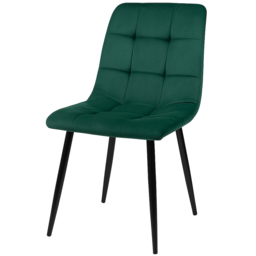 Portland 6 Seater Velvet Tufted Wooden Tabletop Dining Set Green - Wilko - thumbnail 4