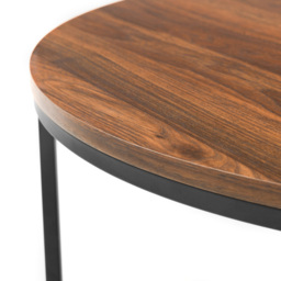Julian Bowen Bellini Walnut Round Nest of Tables Set of 2 - Size: 80 x 80 x 50cm - Wood - Wilko - thumbnail 5