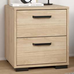 Florence Sofia 2 Drawer Jackson Hickory Nightstand - Brown - Furniture To Go - Wilko - thumbnail 1