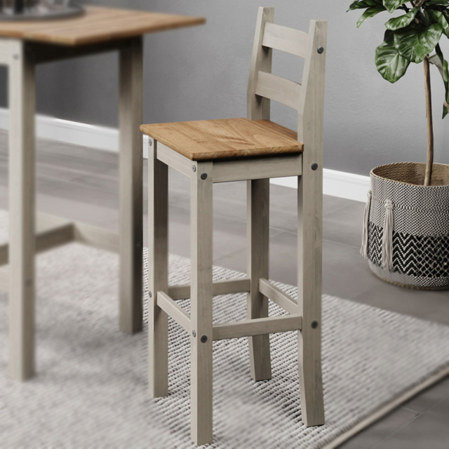 Core Products Corona Grey High Bar Chair Set of 2 - Wilko - image 1