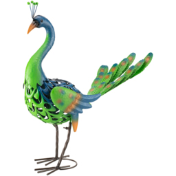 Garden Gear Peacock Metal Ornament - Size: 58 x 59 x 16cm - Multi - Wilko - thumbnail 4