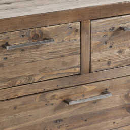 Julian Bowen Heritage 5 Drawer Distressed Chest of Drawers - Brown - Wilko - thumbnail 6