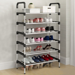 Living and Home 6 Tier Stackable Shoe Rack Organiser - Size: 60 x 30 x 110cm - Wilko - thumbnail 6