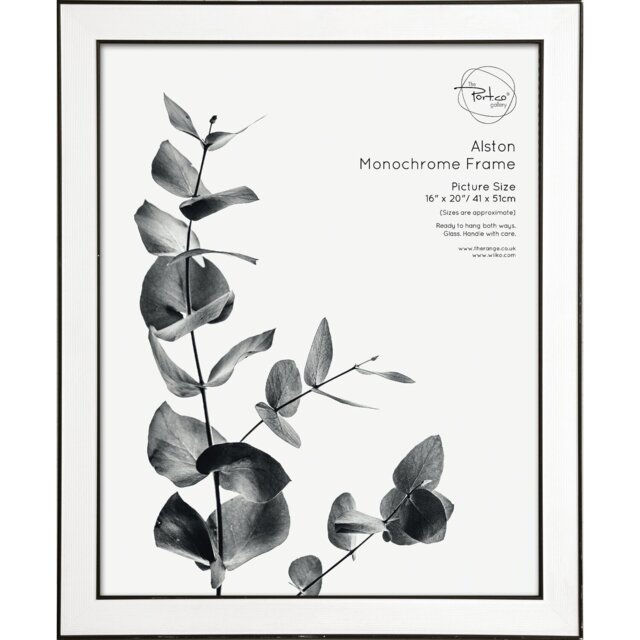 The Port. Co Gallery Alston Monochrome Photo Frame 16 x 20 inch - Size: 20 x 16 Inch - Wilko - image 1