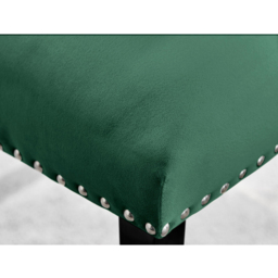 Furniturebox Kennsington Set of 2 Green Velvet Knockerback Dining Chair - Wilko - thumbnail 5