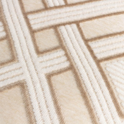 Paoletti Henley Warm Taupe Velvet Jacquard Cushion - Size: 50 x 50 cm - Multi - Wilko - thumbnail 5