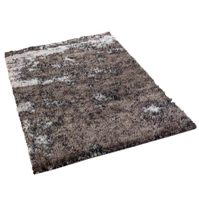 Desire Rug Modern Silver Two Tone Shimmer Soft Shaggy Area Rug 120 x 170cm - Desire Rugs - Wilko - image 1
