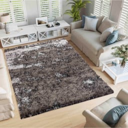 Desire Rug Modern Silver Two Tone Shimmer Soft Shaggy Area Rug 120 x 170cm - Desire Rugs - Wilko - thumbnail 3