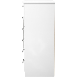 Crowndale Sherwood Single Door 6 Drawer Porcelain Matt Kids Wardrobe - Size: Single Door, 6 Drawer - White - Wilko - thumbnail 4