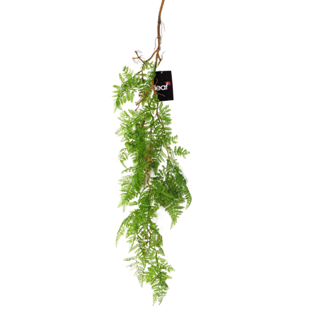 Leaf Artificial Hanging Maidenhair Fern Plant 100cm - Size: 100 x 30 x 2cm - Green - Wilko - image 1