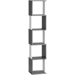 Portland 5 Tier Freestanding White Bookcase - Size: 5 Shelf - Wilko - thumbnail 3