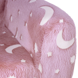 AIYAPLAY Pink Glow in the Dark Kids Armchair - Size: 55 x 40 x 55cm - Wilko - thumbnail 4