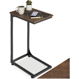 tectake Erie Dark Wood Bedside Table - Size: Single Shelf - Brown - Wilko - thumbnail 3