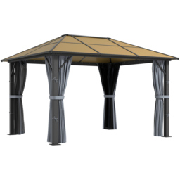 Outsunny 3 x 3.6m Grey Aluminium Frame Gazebo with Side Panels - Size: 3 x 4m - Wilko - thumbnail 3
